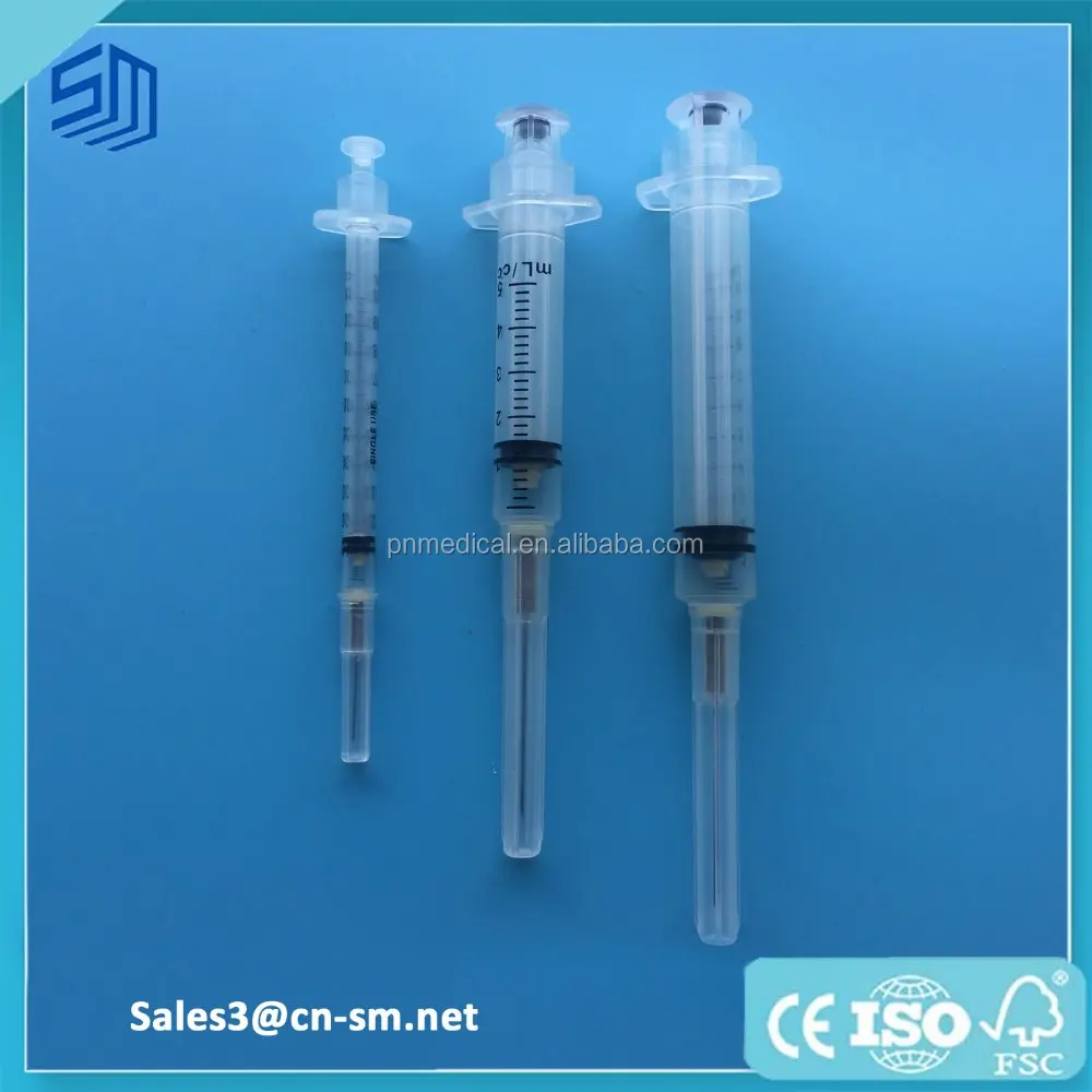 
Automatic retractable needles safety syringe with spring 