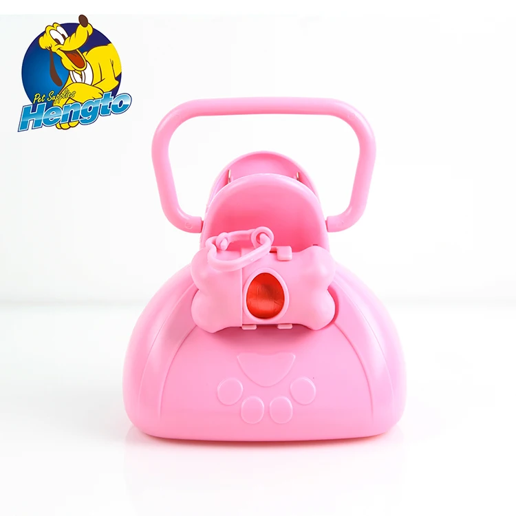 Factory Pet Dog Cat Poop Scooper Abs Puppy Poop Scoop Picker With Disposable Waste Bags