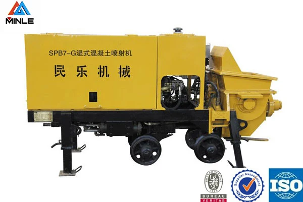 8 cubic meter per hour diesel shotcrete machine concrete pump for sale
