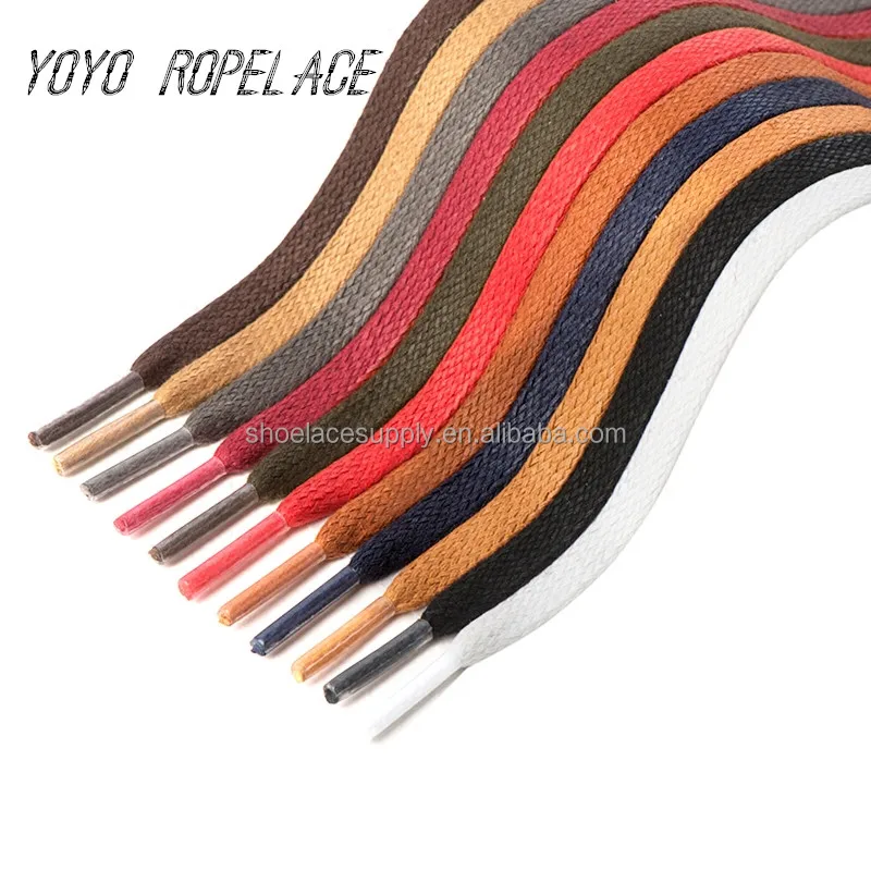 
 2021 Fuzhou Вощеные шнурки, плоские Вощеные хлопковые шнурки, высококачественные плоские Вощеные шнурки для кроссовок  