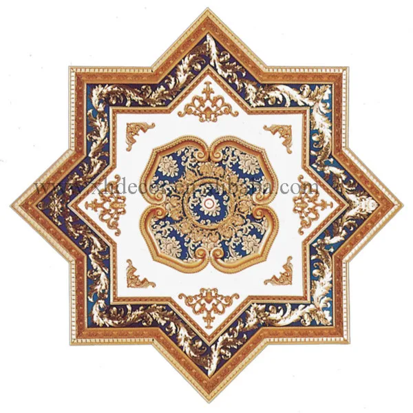 
Luxury octagonal red and white vinyl ceiling panels 