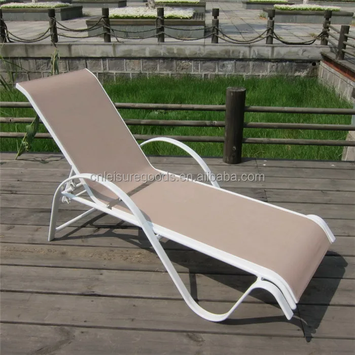 Uplion Outdoor Foldable Aluminum Leisure Pool Sun Lounger Beach Sling Chair Garden Sunbed