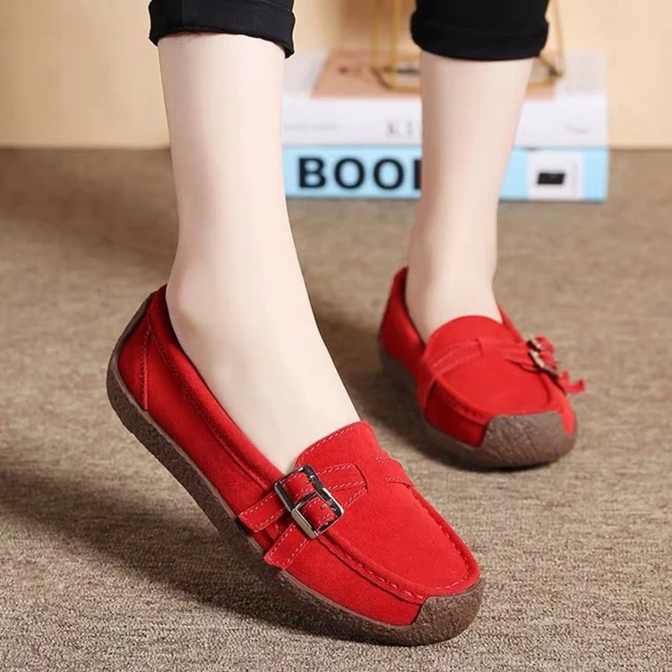 
Wholesale Heighten Fashion Design Women Lady Flat Leather Shoes 