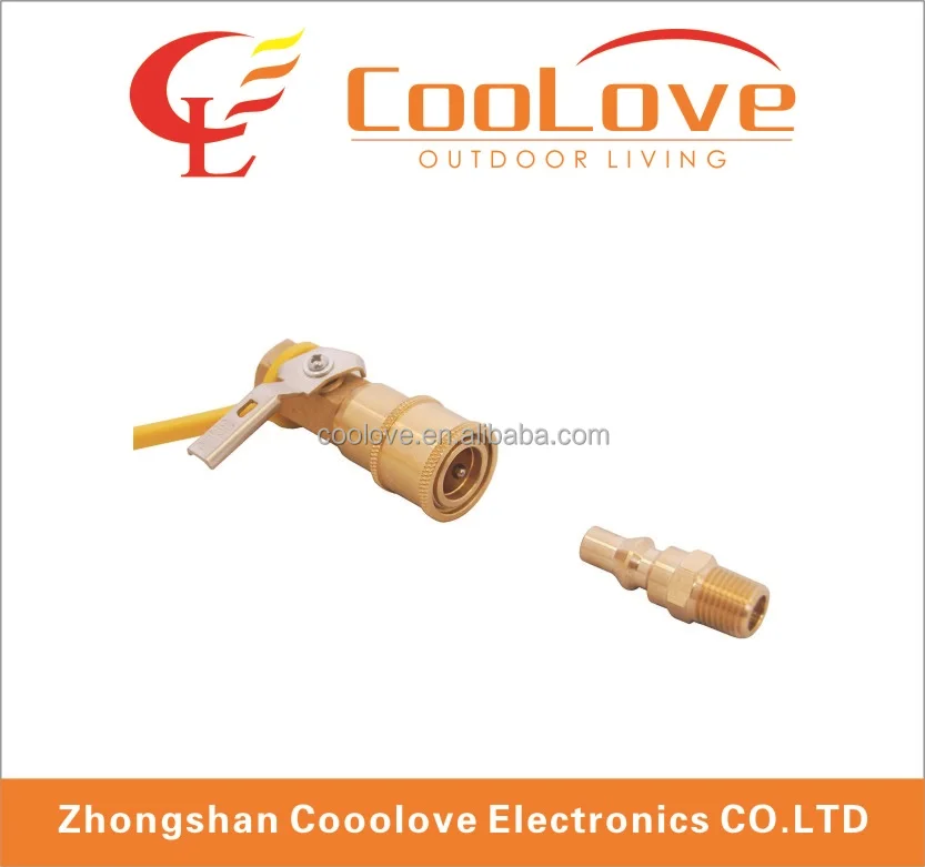 RV trailer propane tank quick connect disconnect valve fitting