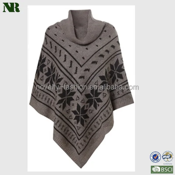 
Трикотажное открытое пончо с мексиканским принтом, с круглым вырезом, мягкое и удобное 