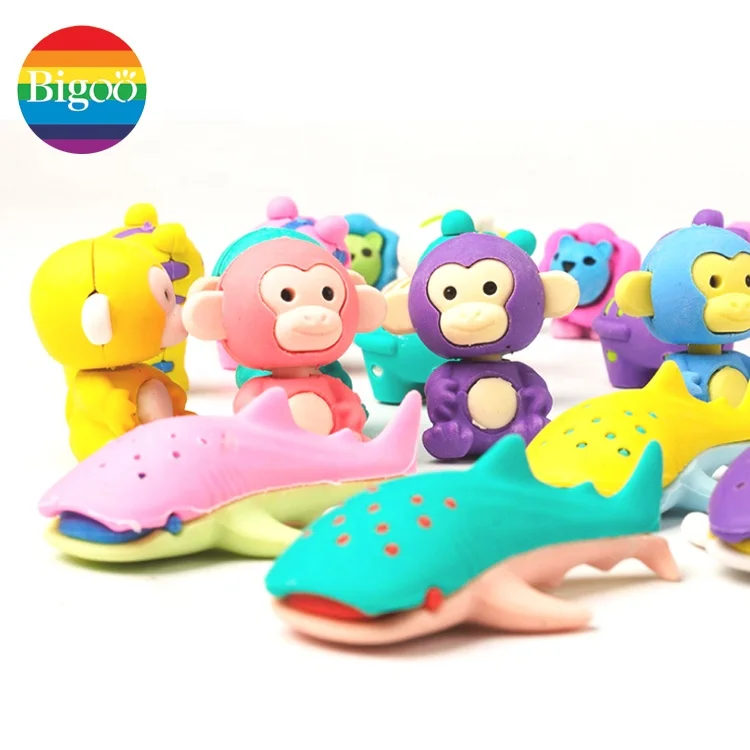 Мини 3d Животные с ассортиментом стираний набор для школы и рекламный подарок