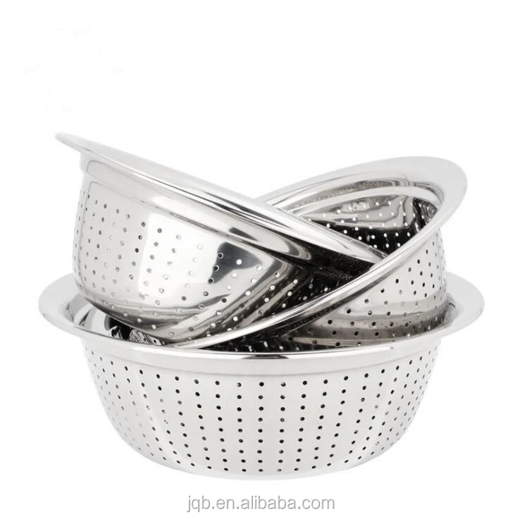 Multifunctional Stainless Steel Sticky Rice Basket Fruit Colander