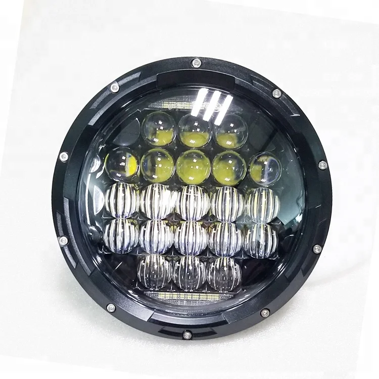 75 Вт 7 дюймов круглый 5D объектив Высокая ближнего света светодио дный фары светодиодные с DRL для JEEP Wrangler мотоцикл