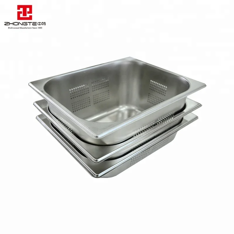 zhongte Commercial kitchen equipment dining serving buffet chaffing pans meat gastronorm stainless steel food warmer steam table