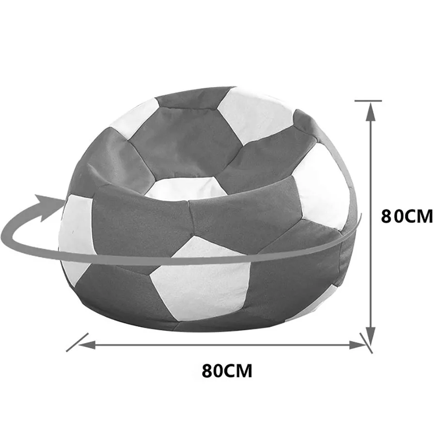 E919 Soccer Bean Bag Chair Single Lazy Sofa Seat Cushion Lovely Recliners Washable Beanbag Bean Bag Seat Cushion