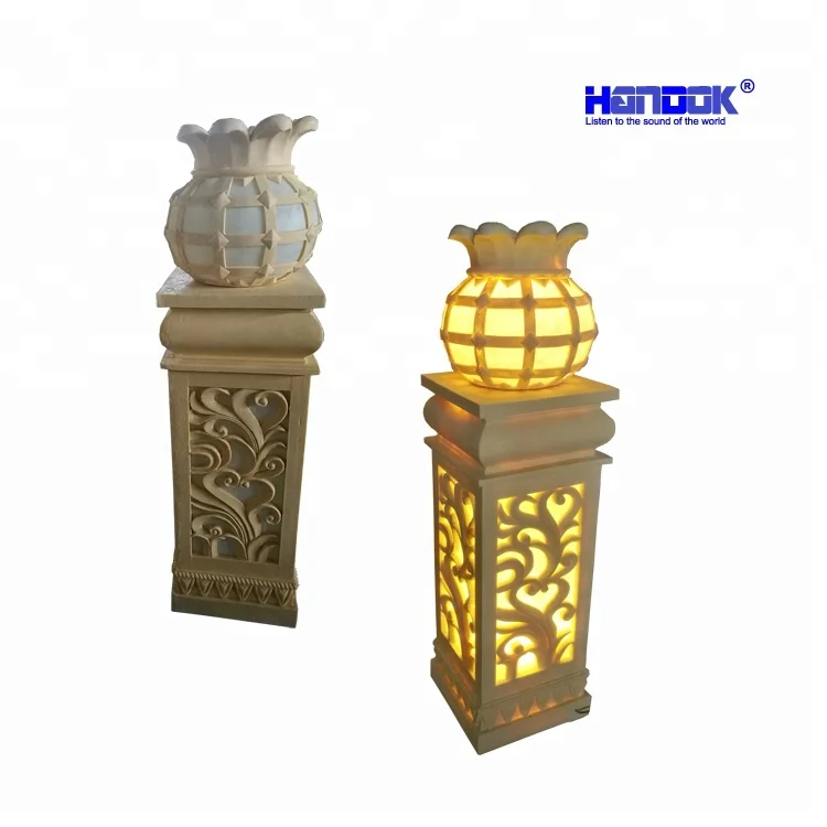 Классический декоративный светодиодный фонарь в форме столба из песчаника
