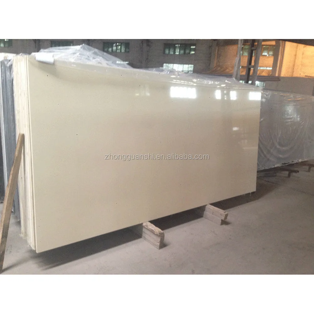 High Quality Yellow Crystal Artificial Quartz Stone Sheet