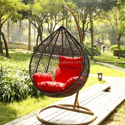 Cheap wicker hanging swing chair rattan hanging chair leisure furniture D011A