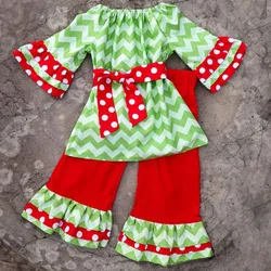 Hot Kids Clothes Girls boutique clothing summer 4th of July Wear Stars and Stripes Ruffle Swing Top Bloomer shorts Set