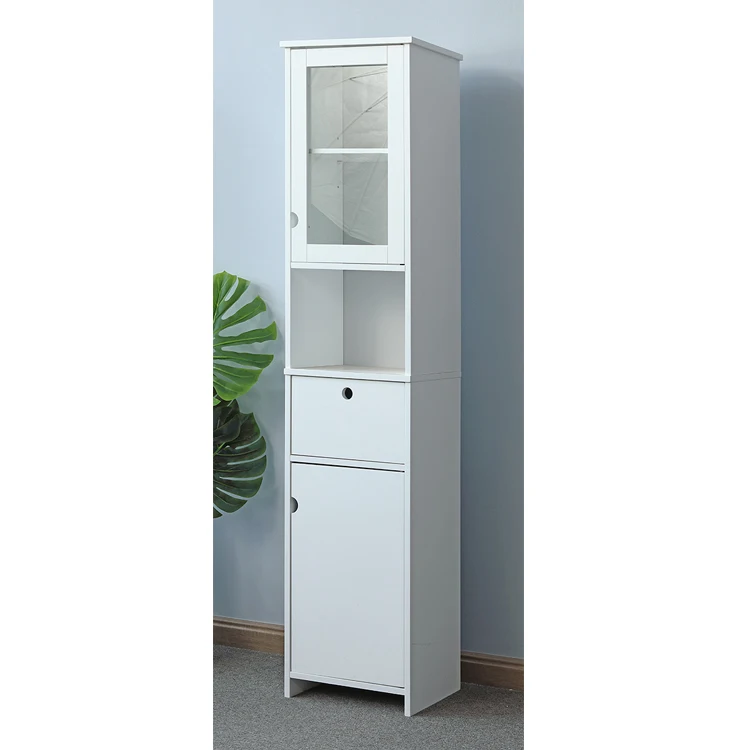 Лидер продаж, деревянный высокий шкаф для хранения в ванной комнате