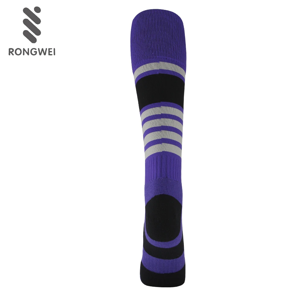 Hot Sale Good Quality Purple Color Stitching Soccer Socks Training Accessories