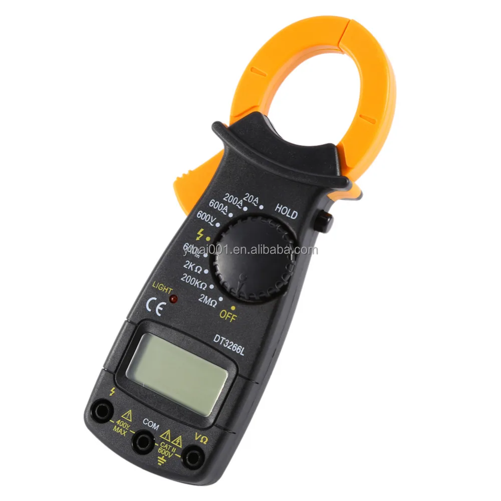 
DT-3266L Digital Ampere Clamp Meter Multimeter Current Clamp Pincers Voltmeter Ammeter 600A AC/DC Ohm Current Voltage Tester 