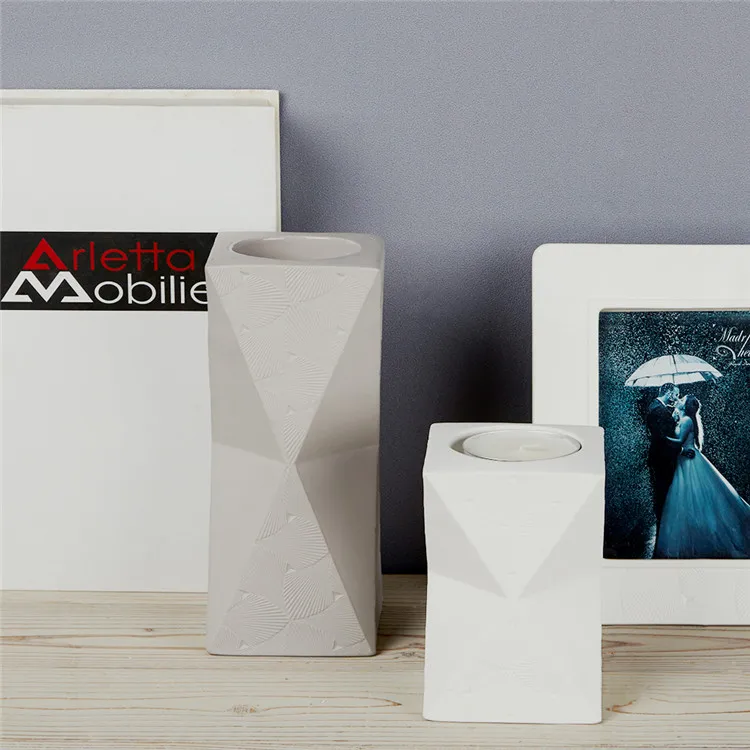 Уникальный многогранник Орнамент Главная Свадьба декоративные керамические подсвечник