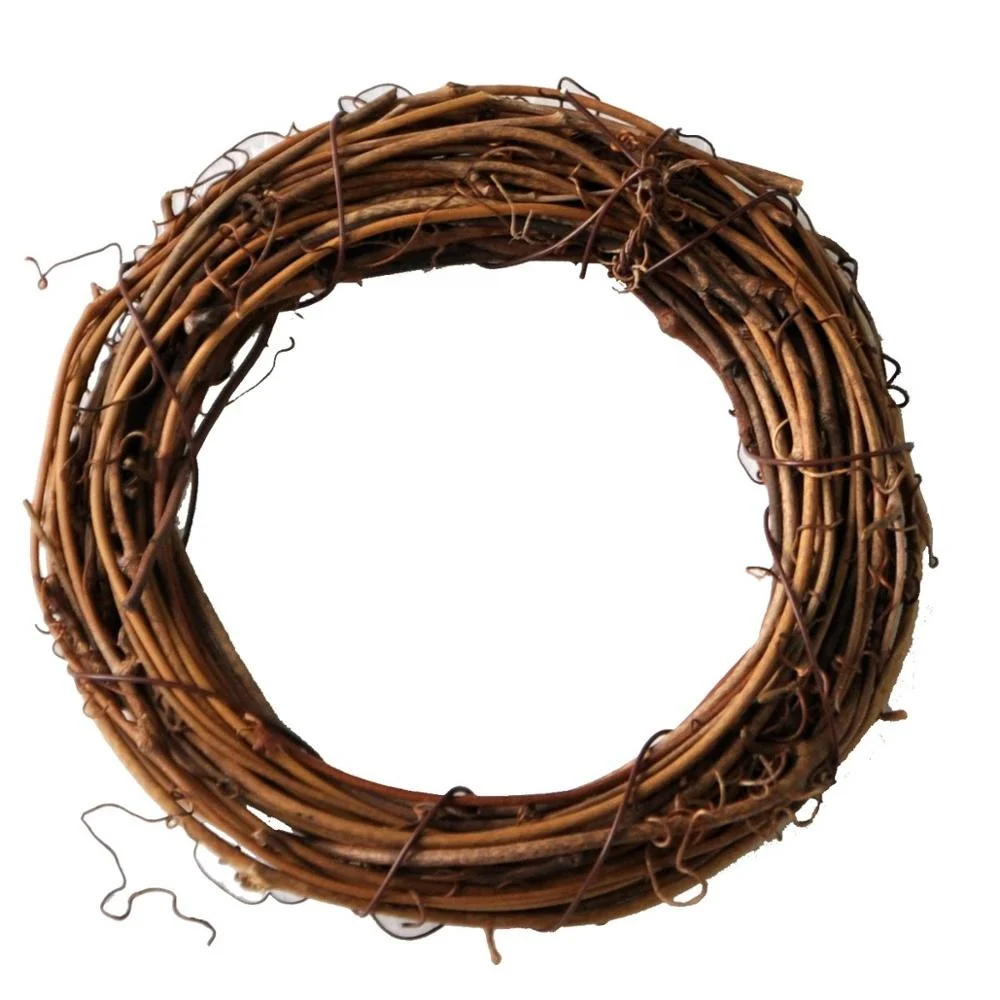 DIY Crafts Rattan Heart Natural Dried Wreath Grapevine Wreath Xmas Garland Home Wedding Party Decor
