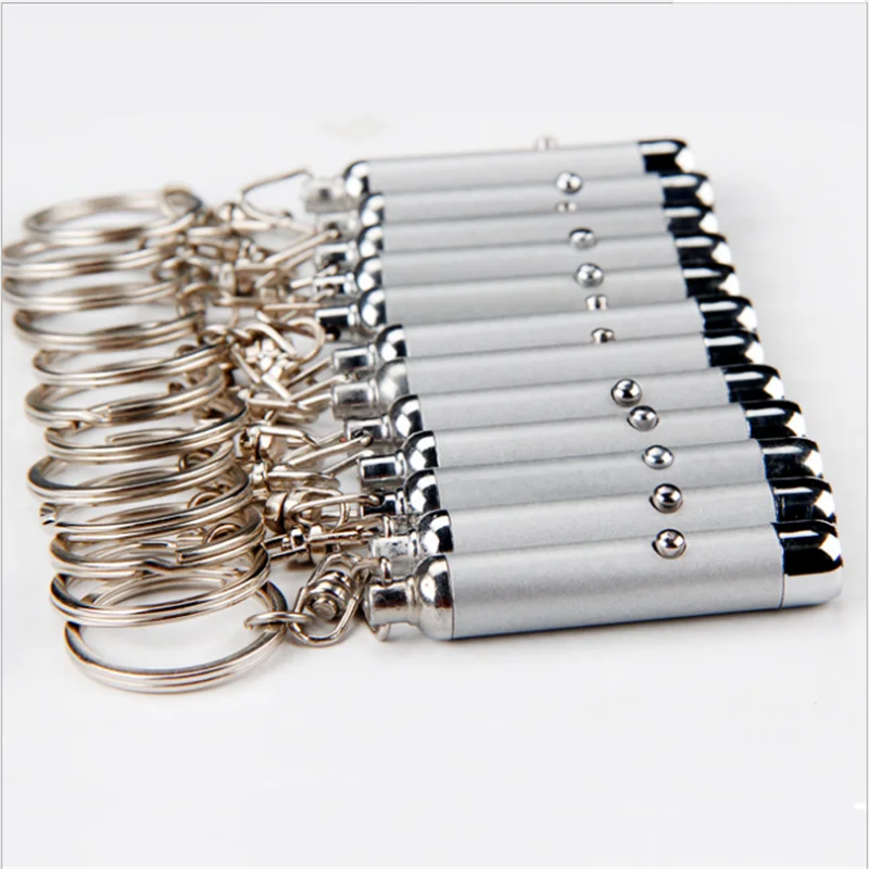 Flashlight With UV Multi-Function Fake Flashlight Metal Miniature Ultraviolet Flashlight Key Chain Keychain