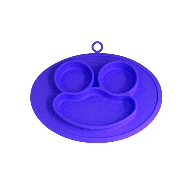 
Eco-friendly Placemats Wholesale Baby Food Safe Bebes Plates Feeding Tray Silicone Baby Plate 