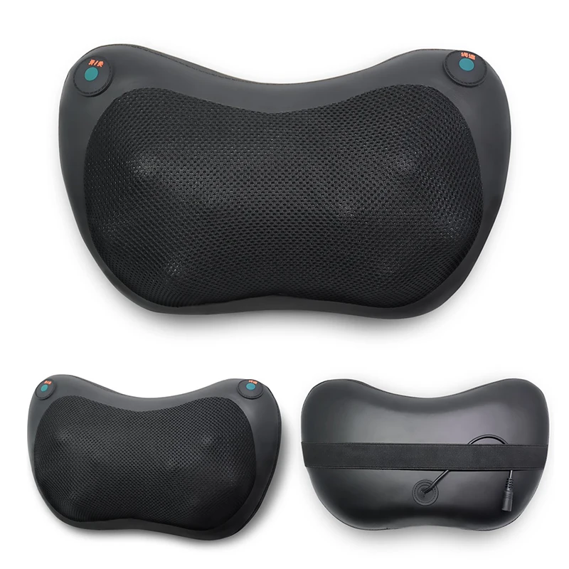 
Rechargeable Cordless Shiatsu Back Neck Massager Deep Kneading Massage Pillow with Heat for Shoulders 