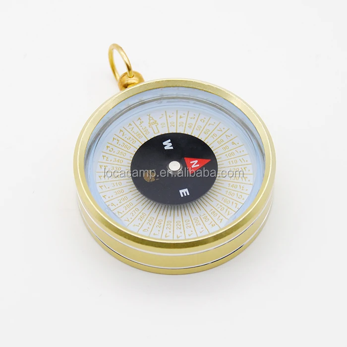 Muslim Prayer Compass Portable Qibla Direction Finder Compass with Pouch Pocket Aluminum material