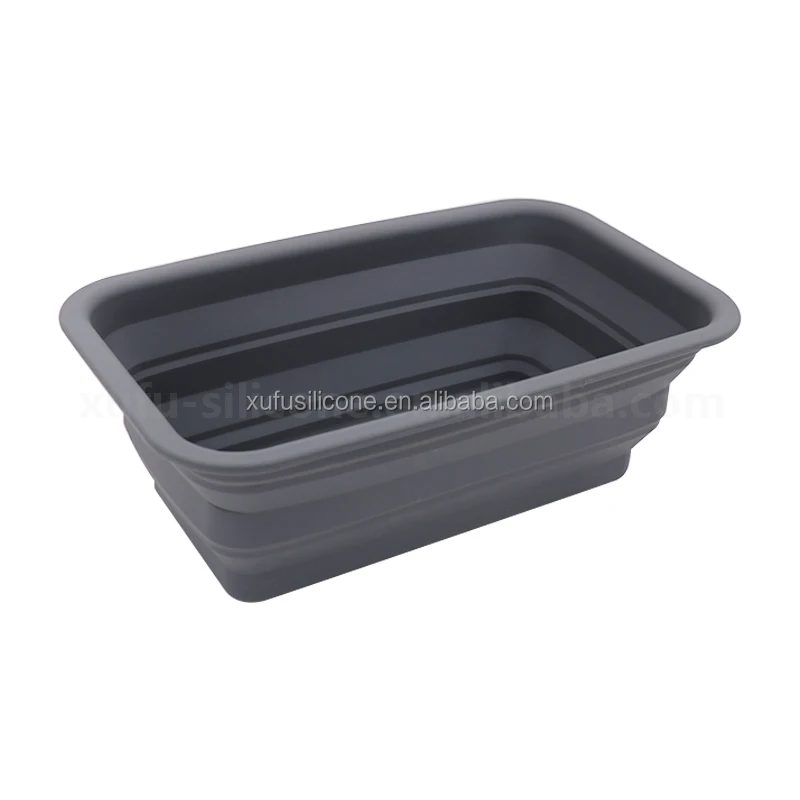 Outdoor Use BPA Free Food Grade Collapsible Food Container Collapsible Silicone Beer Ice Bucket Silicone Storage Container