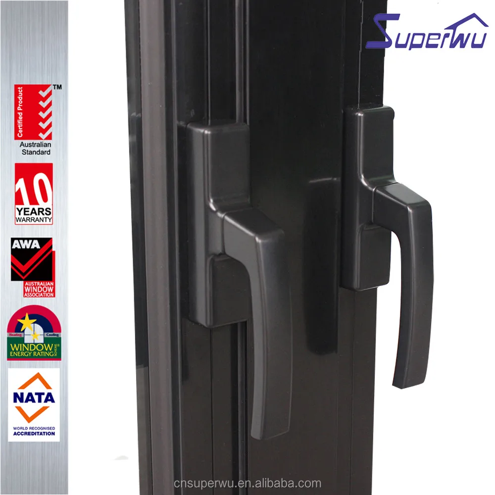 
NFRC windows 80 micron powder coated top quality aluminium double panel french casement window with insect screen 