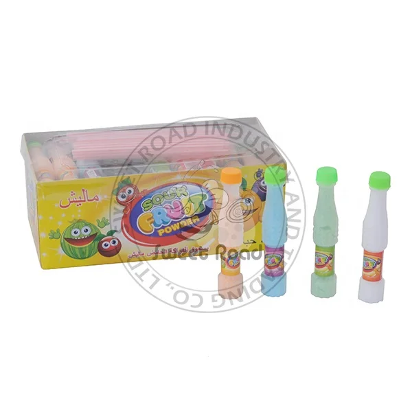 Бутылка газировки, Кислая фруктовая пудра, конфеты