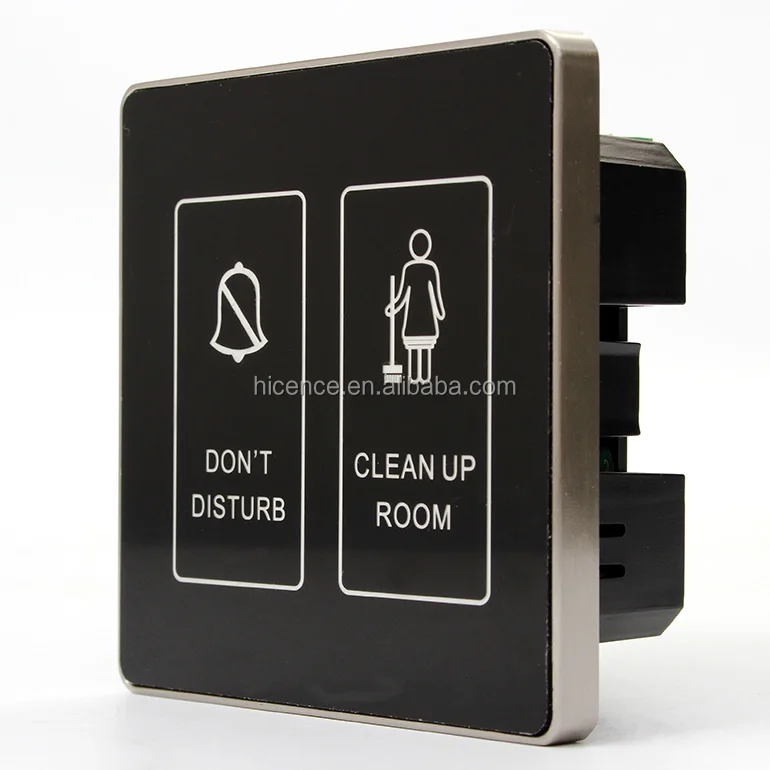 Tempered Glass Touch Panel Zinc Alloy Frame DND MUR Indoor Control Switch with hidden ring bell switch smart