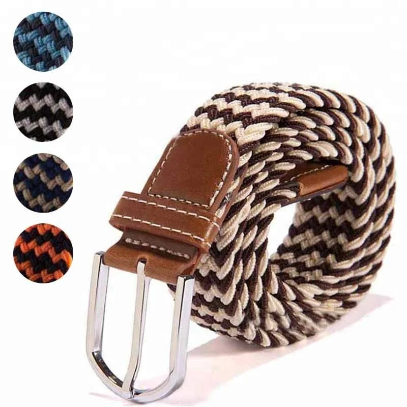 Unisex Fabric Belts High quality new fashion stretch knitted elastic belts customized