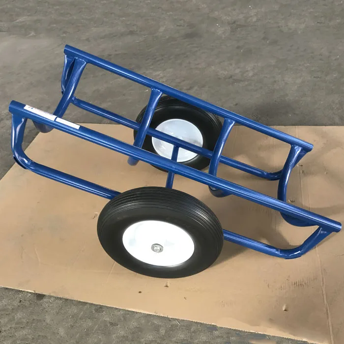 Heavy Duty Mover oil drum Trolley storage with big pneumatic wheels frame steel cylinder cart 500kg