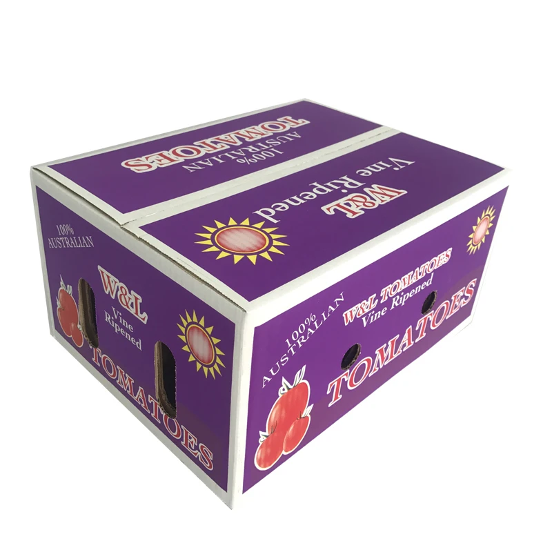 Full flexo printing Customized tomato packing corrugated boxes for fruit carton box