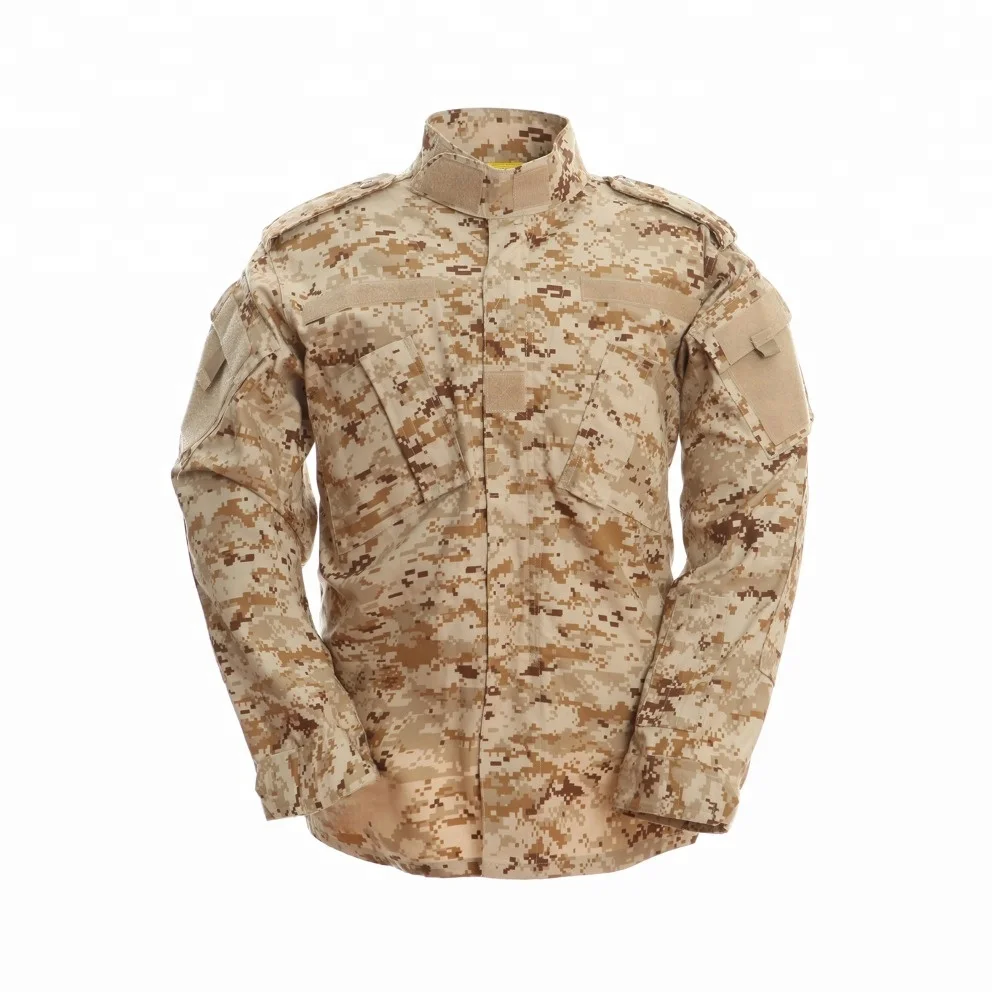 
High-quality Rip-stop Long Sleeve Desert Coat Digital Camouflage Uniforms 