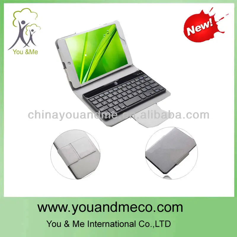 для apple ipad мини стоять кожа случае прикрытие со съемной bluetooth клавиатура