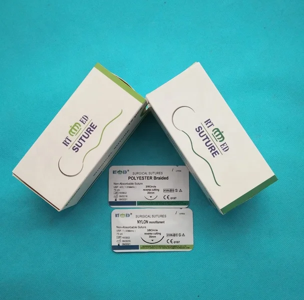 Лучшая цена, неабсорбируемый полиамидный нейлон sutuessize/usp2 ~ 10/0 шов с иглой