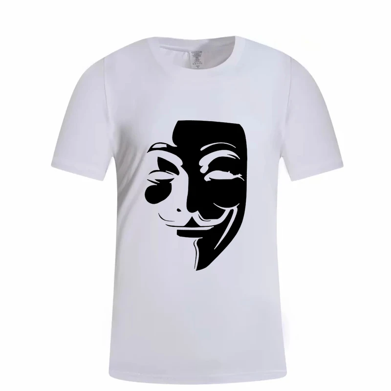 2022 China Wholesale Custom made summer fashion import V for  Vendetta Movie men  Printed  t shirts Short sleeve