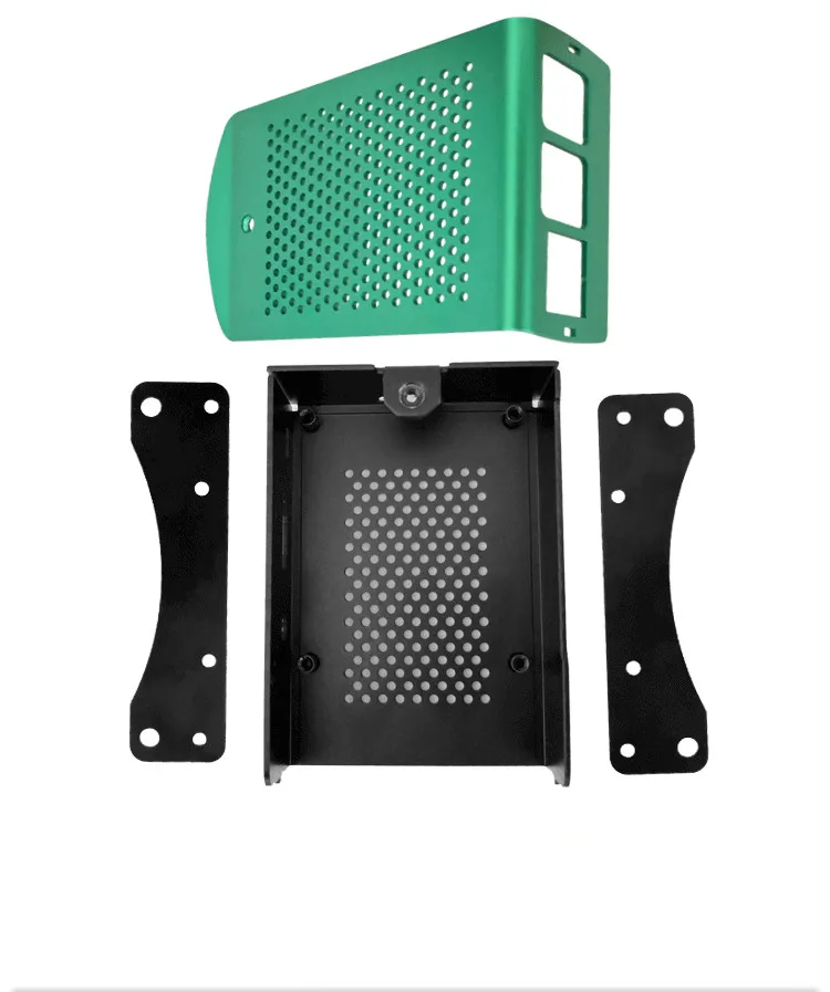Raspberry Pi 3 Model B+ Aluminum Case Metal Enclosure with mounting holes on for wall mounted