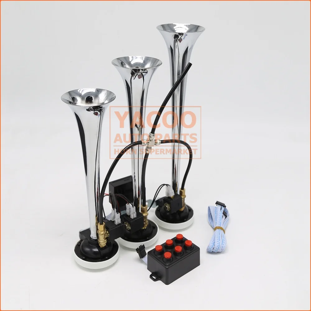 Hight Quality Wholesale Factory Silver Horn Trumpet Vehicle Air Horn Super Loud Air Horns