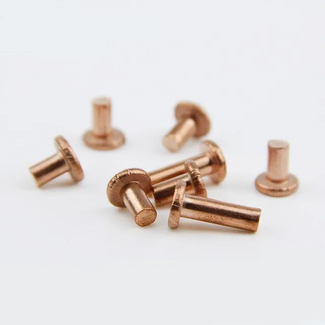 High quality knife handle solid flat head copper rivet