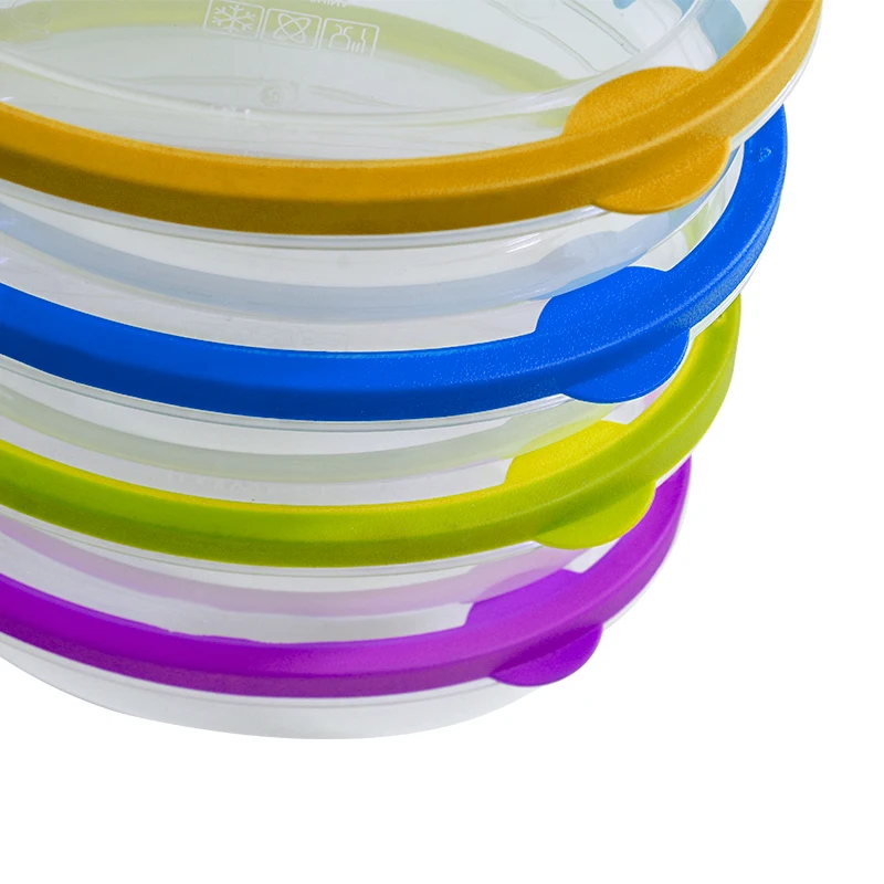 Plastic small oval food grade food container microwavable silicone food storage containers with division
