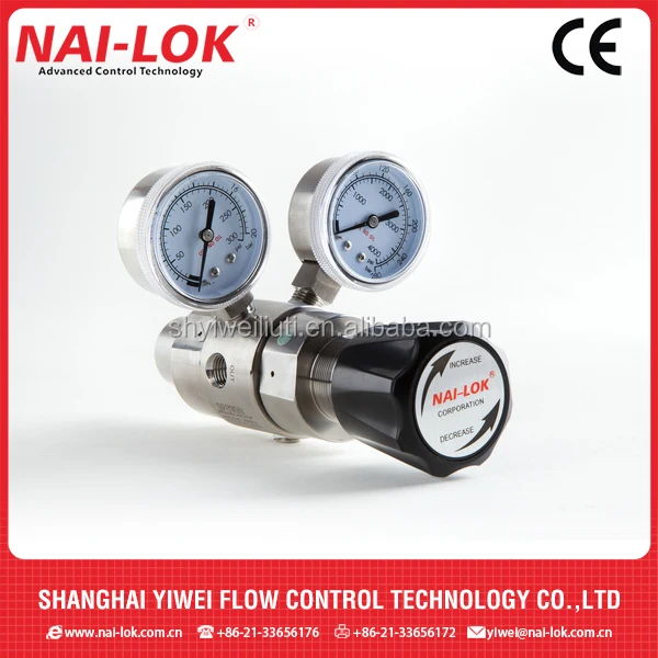 High pressure 4000 PSI nitrogen regulator with stainless steel 316