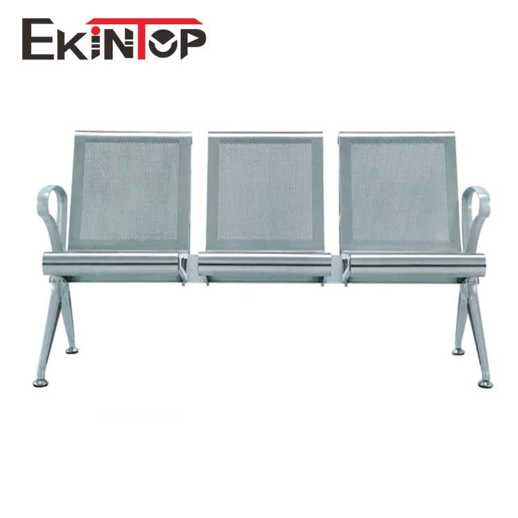 Ekintop new products ESUN four seater metal Steel chrome armrest low price airport waiting chairs