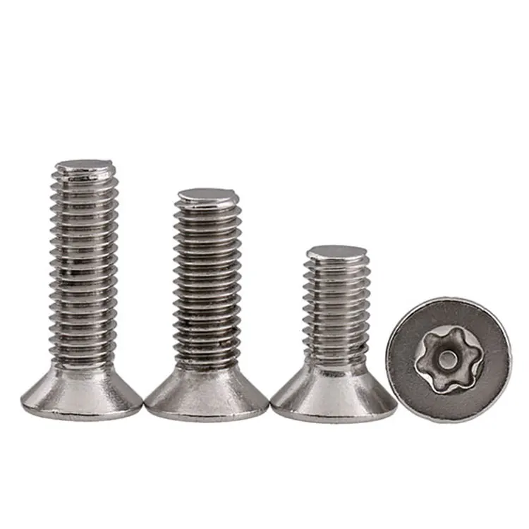 Custom plum flower head torx security screw anti theft countersunk screws