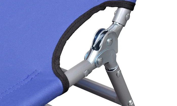 
Comfortable Folding Sun Lounger With Head Cushion and Adjustable backrest 