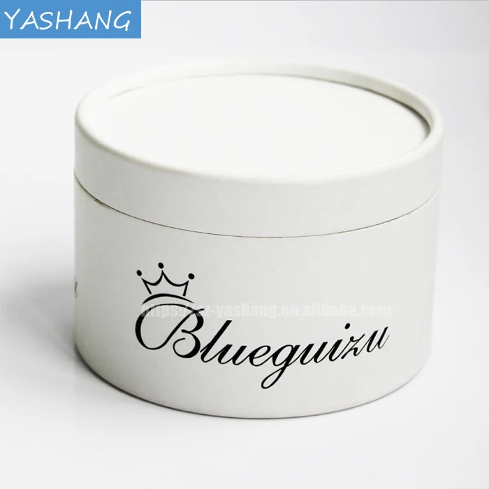 Factory cosmetic box for dress size white round rolled edge cylinder packaging gift mailer printed round eyelash box