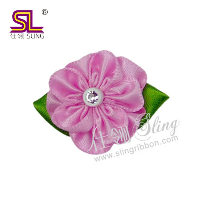 Printed mini Ribbon Bows Adhesive Satin  Small Pre Made Bow