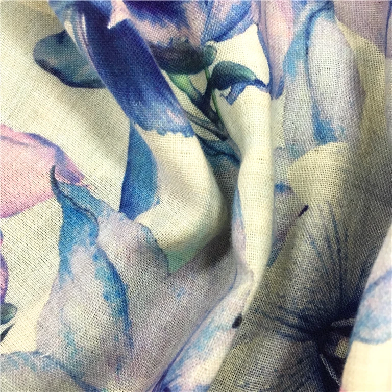 Low MOQ factory direct high quality digital printed cotton lilan fabric
