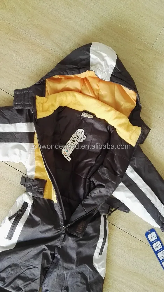 Stock lot winter child snowsuits with hood sports suit kids outdoors skiing suit